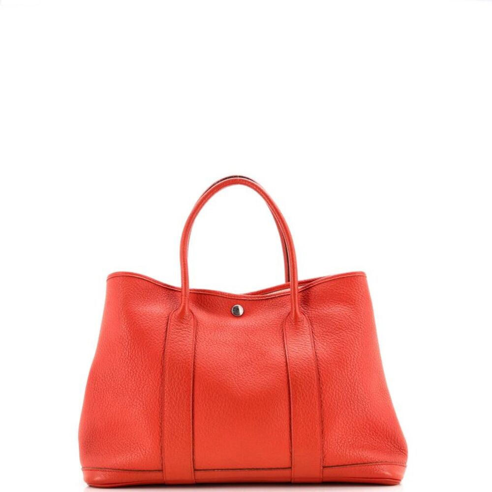 Hermes Garden Party Tote Leather 36 Red - Picture 3 of 8